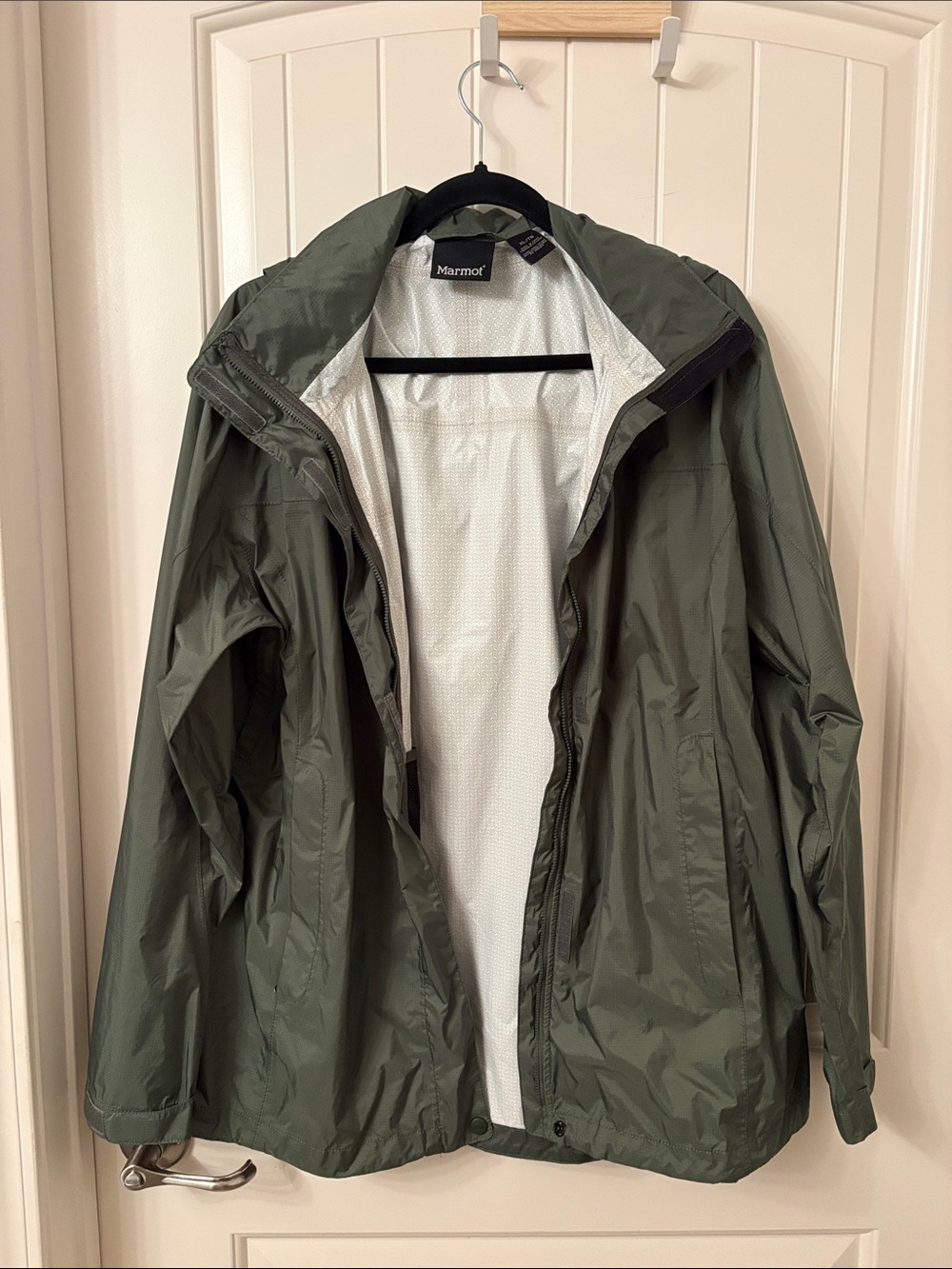 Marmot Olive Hooded Rain Jacket